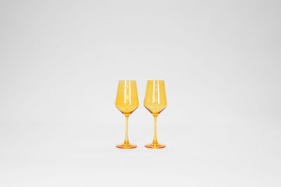 Sunshine Yellow - Stemless Colored Wine Glass