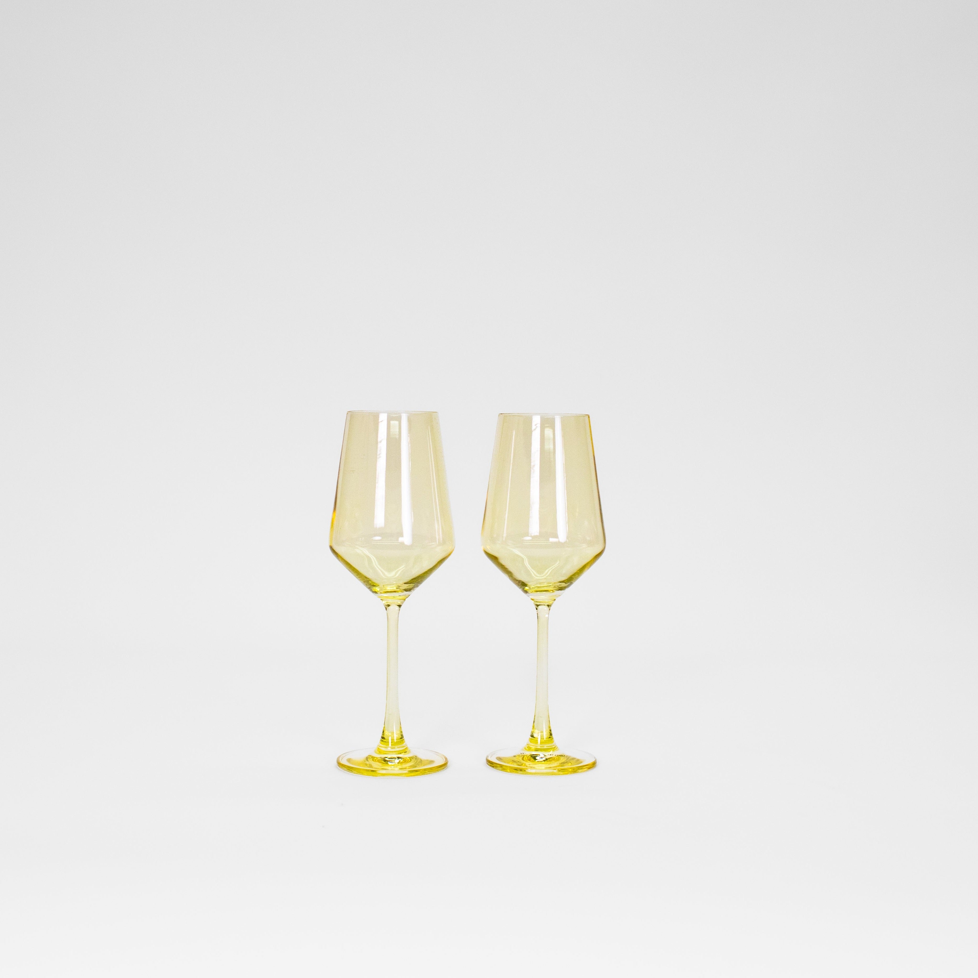 Lemon Drop - Colored Wine Glass