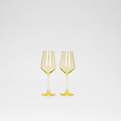 Lemon Drop - Colored Wine Glass