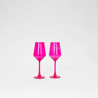 Hot Hot Pink - Colored Wine Glass