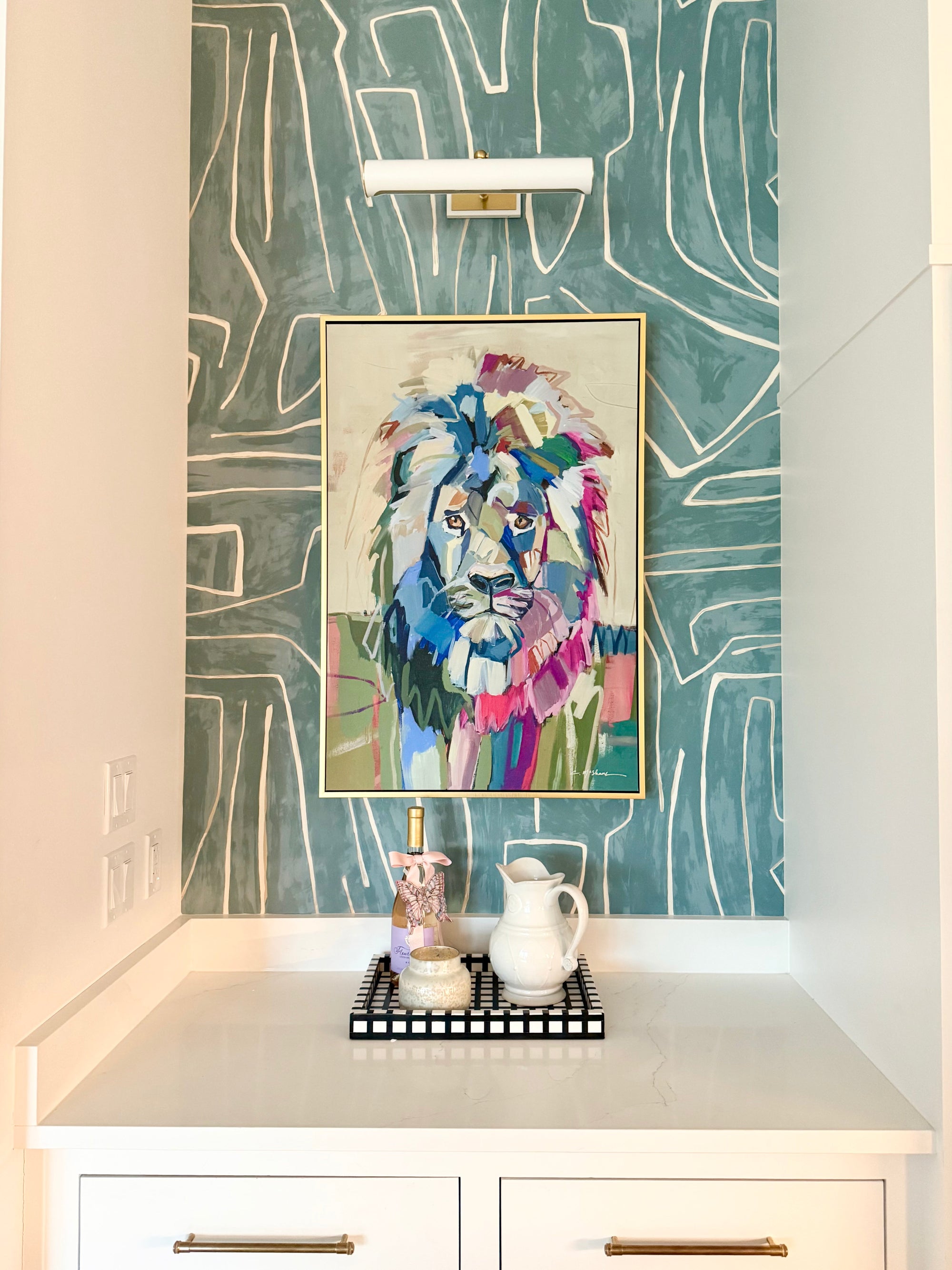 "The Noble Lion" on canvas by Chelsea McShane Art - product image 3 for Resin Society