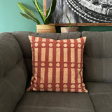 Terracotta Lines + Dots Pillow Cover by Mbare Ltd - product image 2 for Resin Society