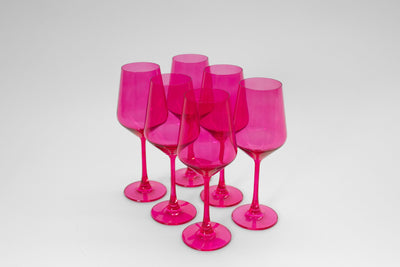 Hot Hot Pink - Stemless Colored Wine Glass
