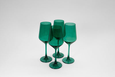 Emerald Green - Stemless Colored Wine Glass