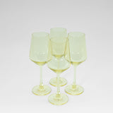 Lemon Drop colored wine glass in sunshine yellow hue