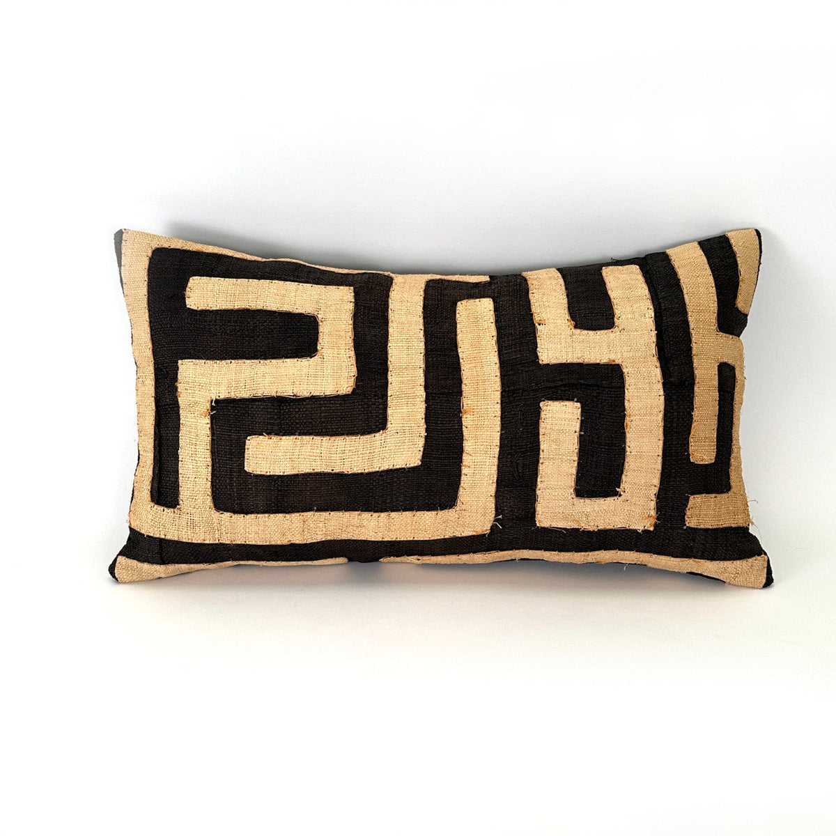 Kuba Cloth Pillow Cover - Rectangular by Mbare Ltd - main product image for Resin Society