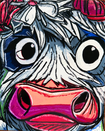 Melissa The Cow - Art Prints by Vichy's Art - Resin Society