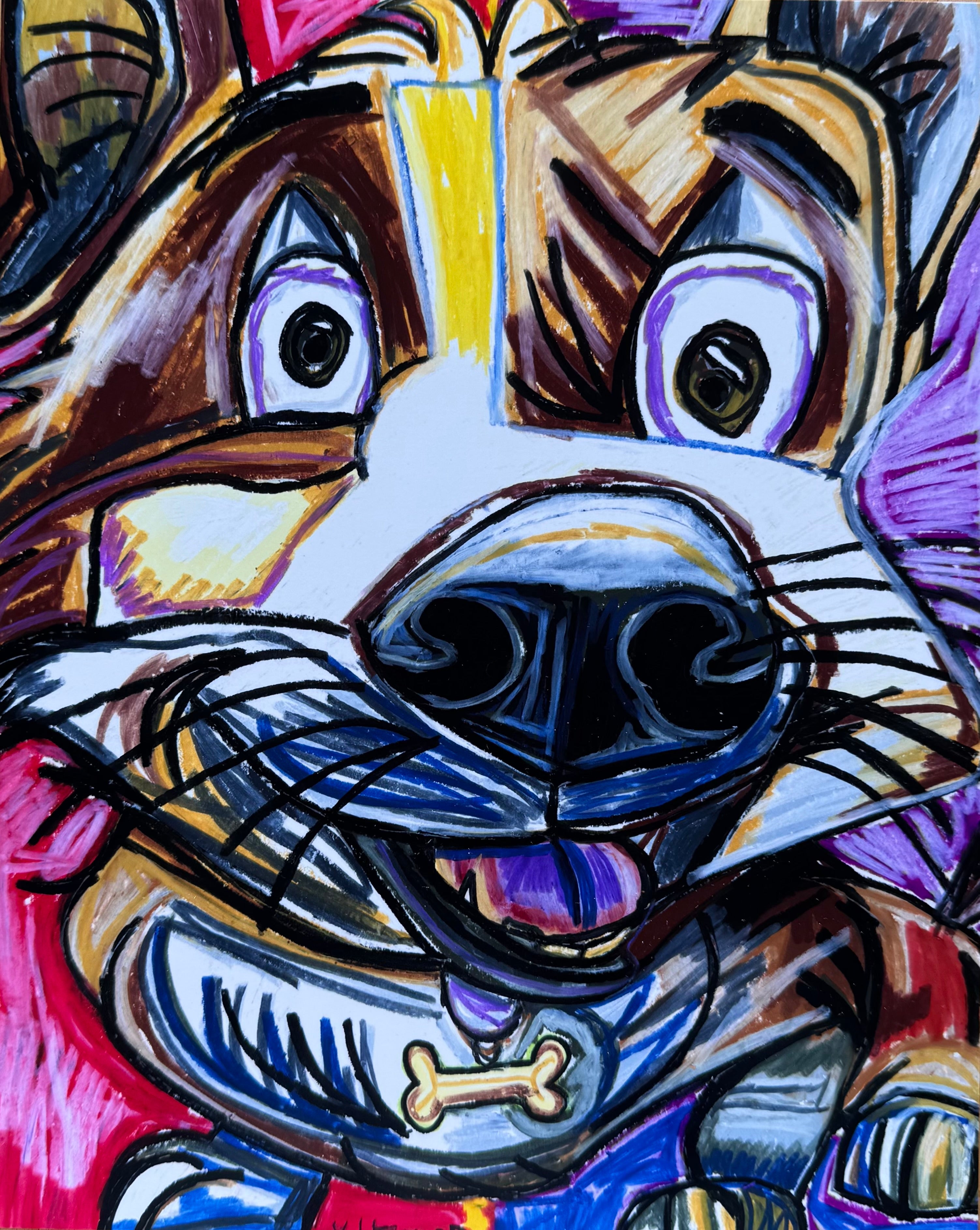 Funny Corgi - Art Prints by Vichy's Art - Resin Society