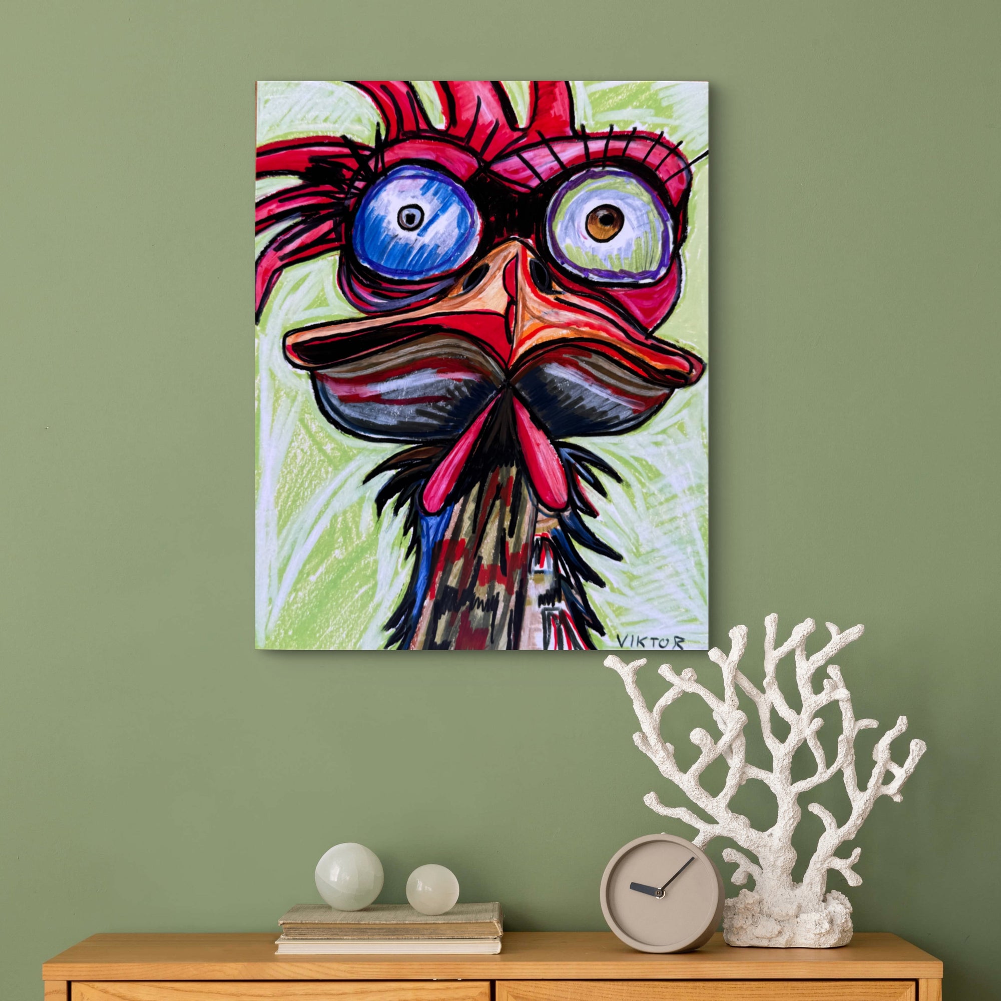 Roo The Rooster - Art Prints detail image - Resin Society
