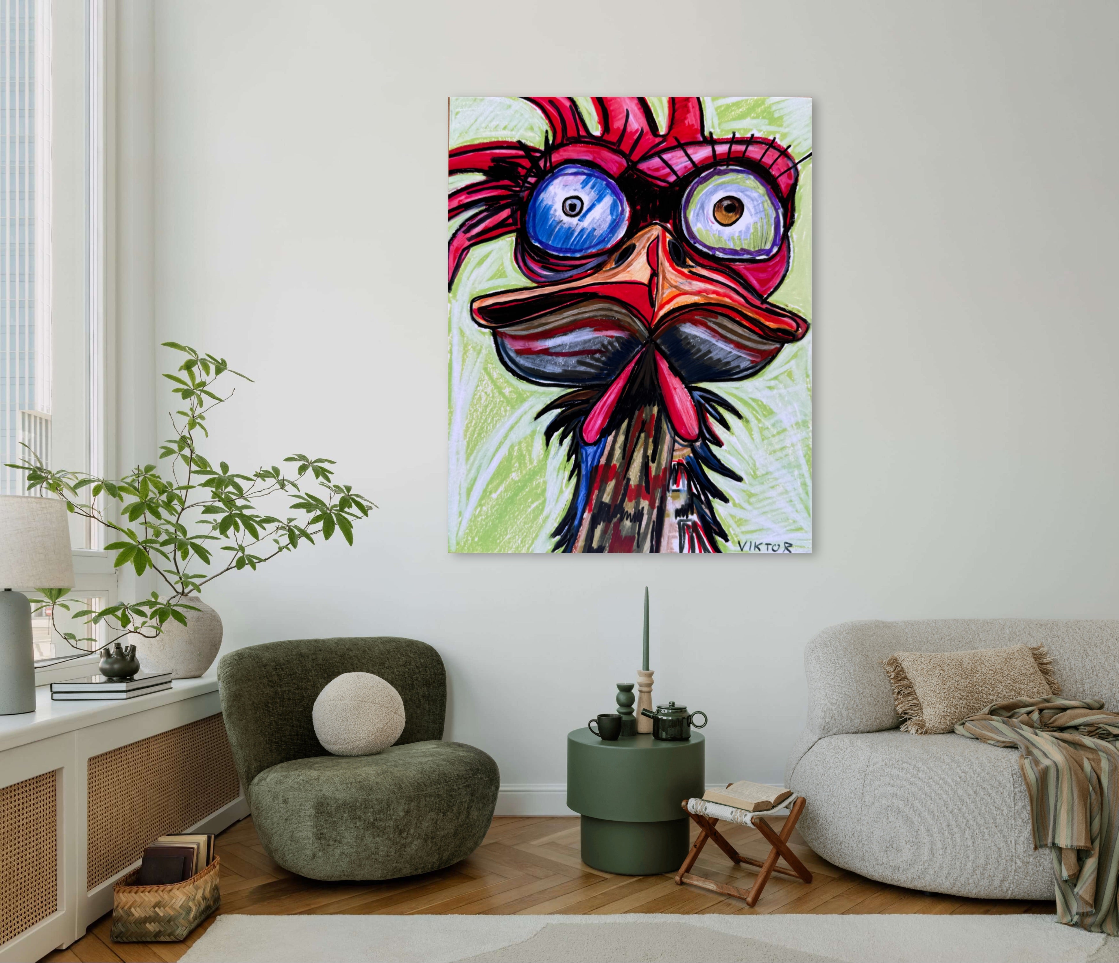 Roo The Rooster - Art Prints detail image - Resin Society