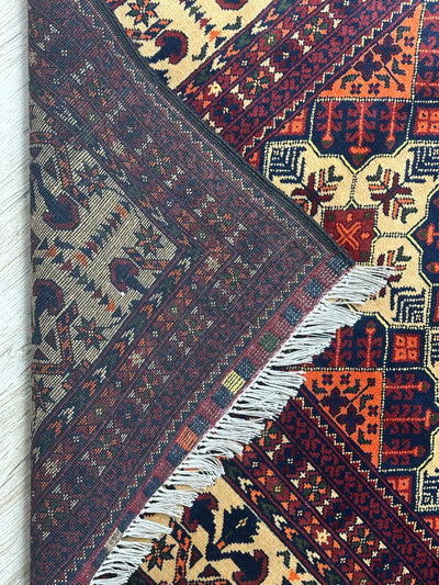 Hand-Knotted Afghani Yusufi Wool Rug – 6’7″ x 10’0″ by Rugistan - product image 3 for Resin Society