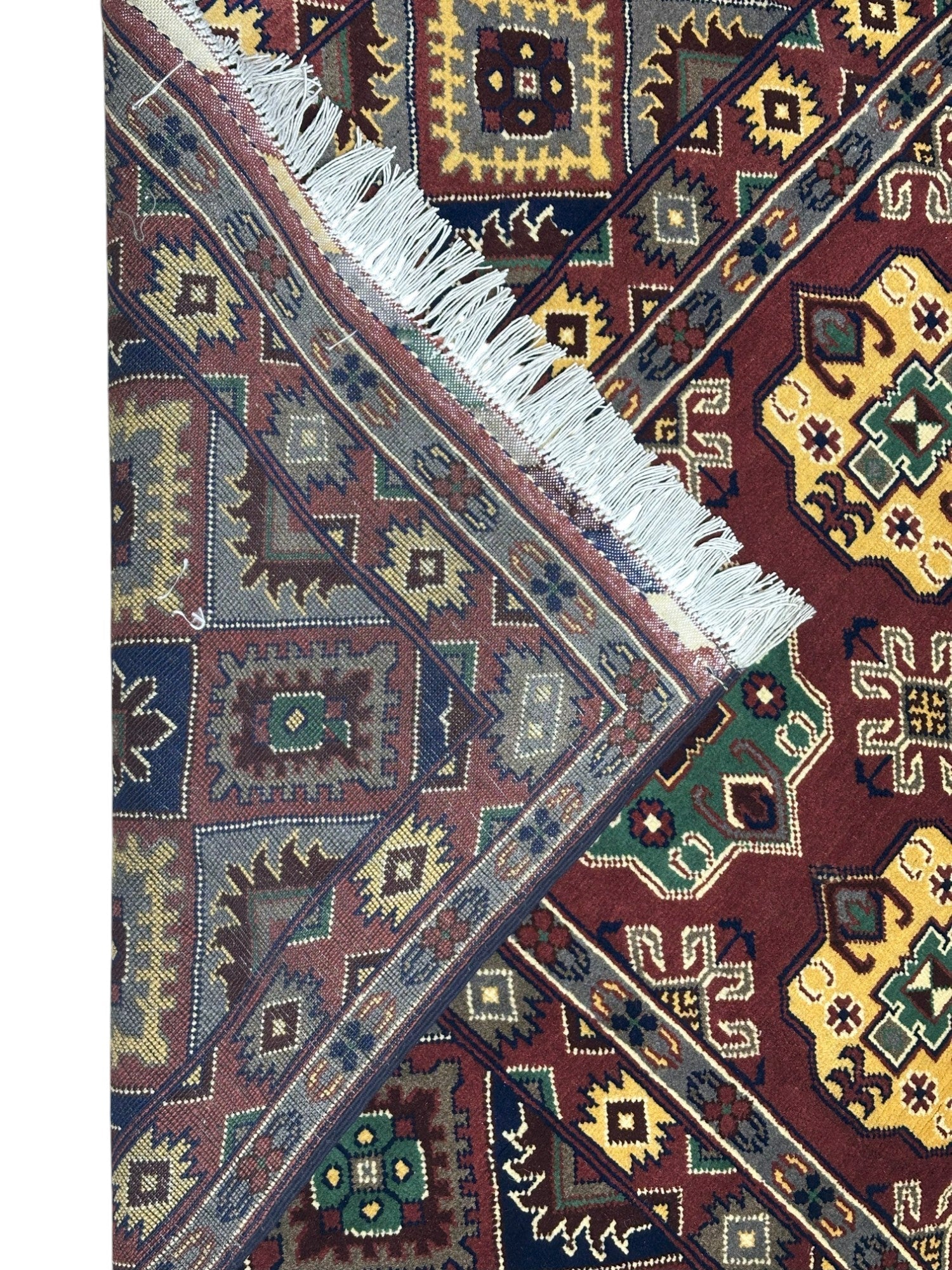 Hand-Knotted Afghani Turkmenistani Wool Rug – 6’5″ x 9’9″ by Rugistan - product image 3 for Resin Society