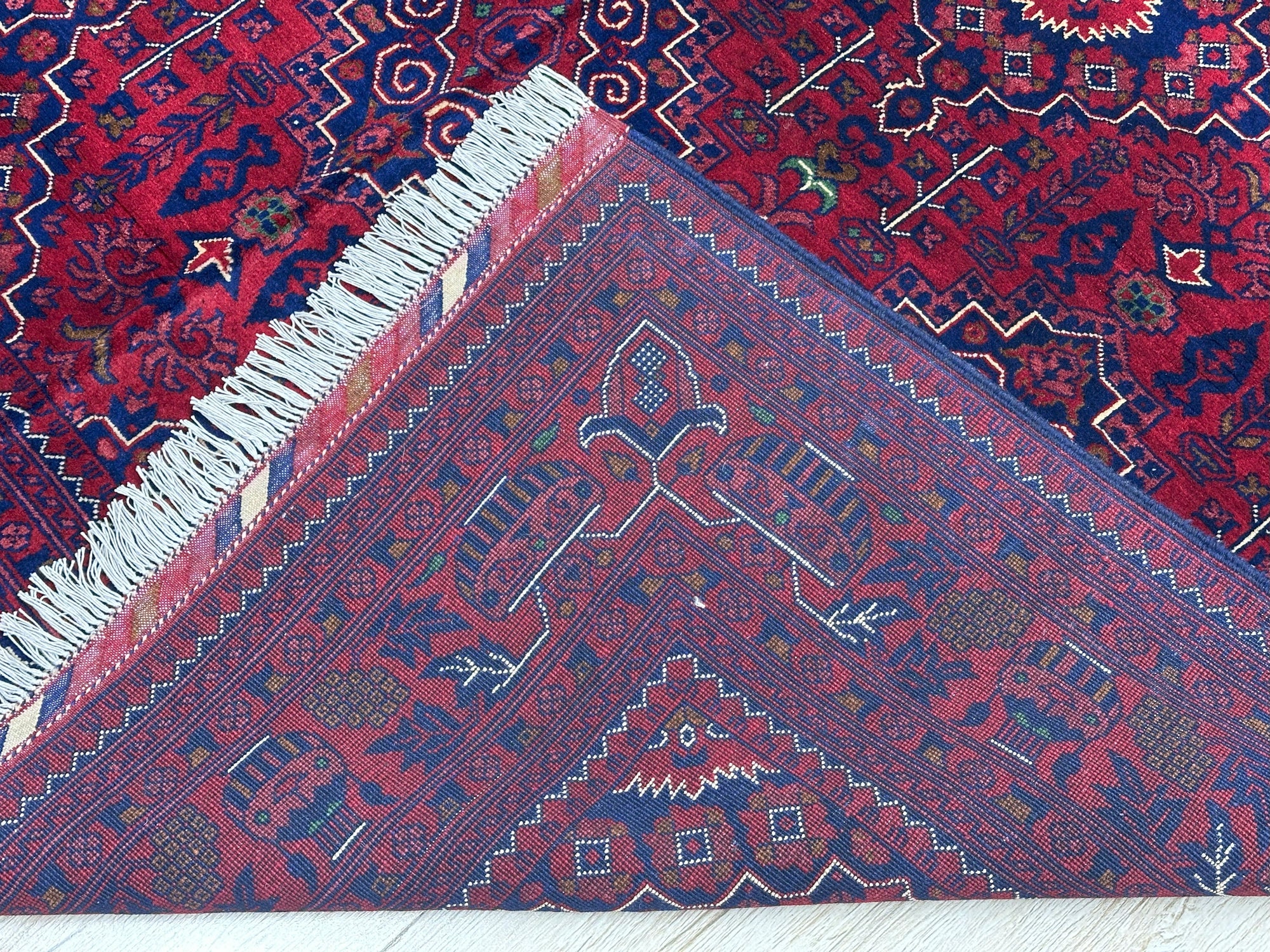 Hand-Knotted Afghani Zerkhaki Wool Rug – 6’7″ x 9’8″ by Rugistan - product image 3 for Resin Society