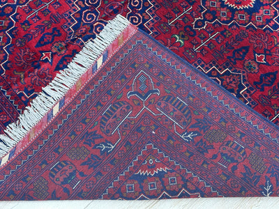 Hand-Knotted Afghani Zerkhaki Wool Rug – 6’7″ x 9’8″ by Rugistan - product image 3 for Resin Society