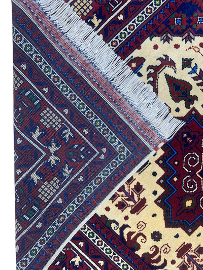 Hand-Knotted Afghani Zerkhaki Wool Rug – 6’6″ x 9’8″ by Rugistan - product image 4 for Resin Society