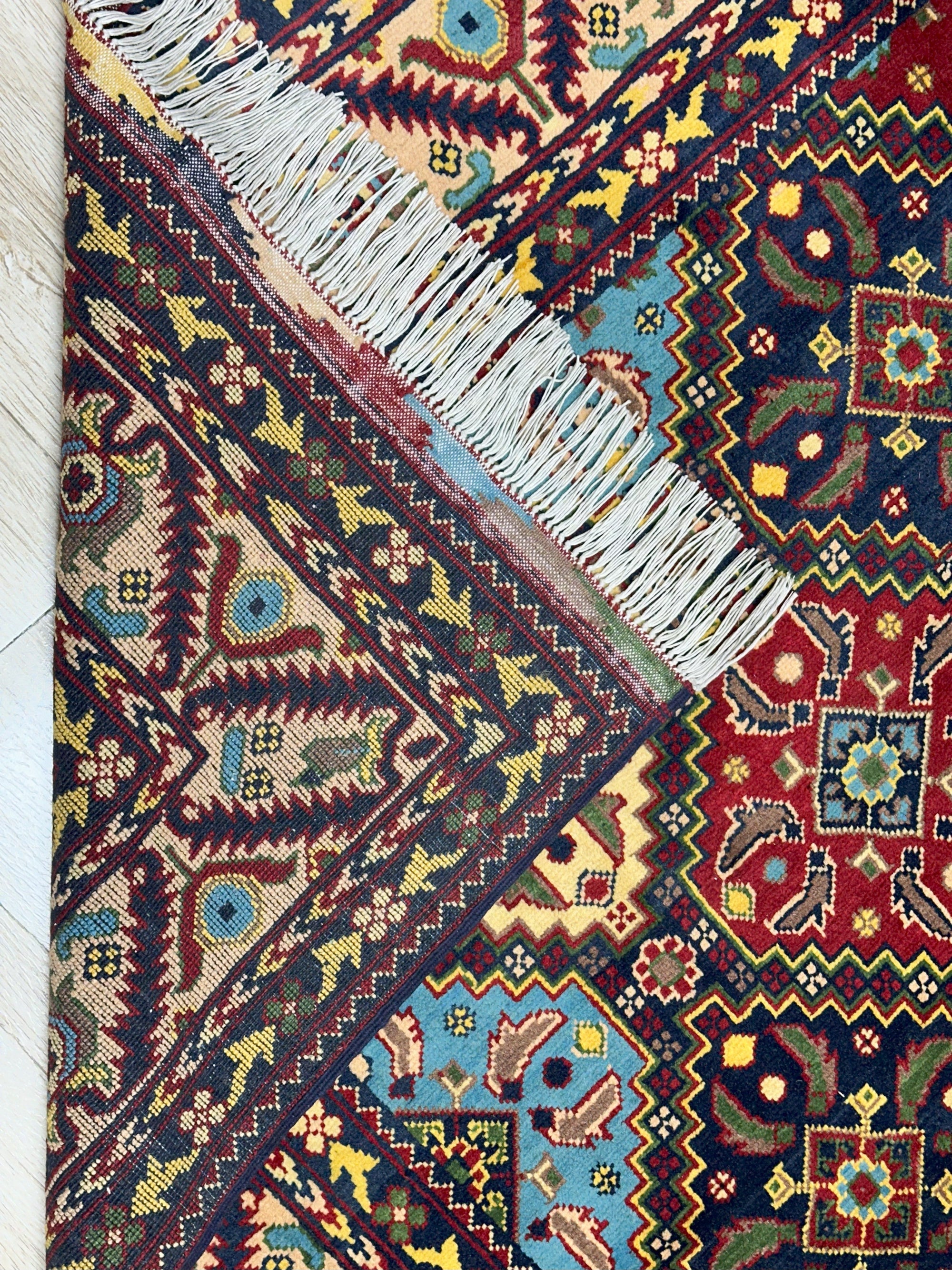 Hand-Knotted Afghani Kashi Wool Rug – 6’9″ x 9’6″ by Rugistan - product image 3 for Resin Society