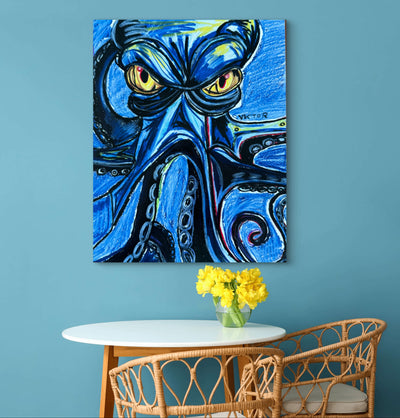 Blue Octopus - Art Prints detail image - Resin Society