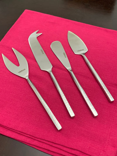 Silver Cheese knives set of 4 Stainless Steel Silver