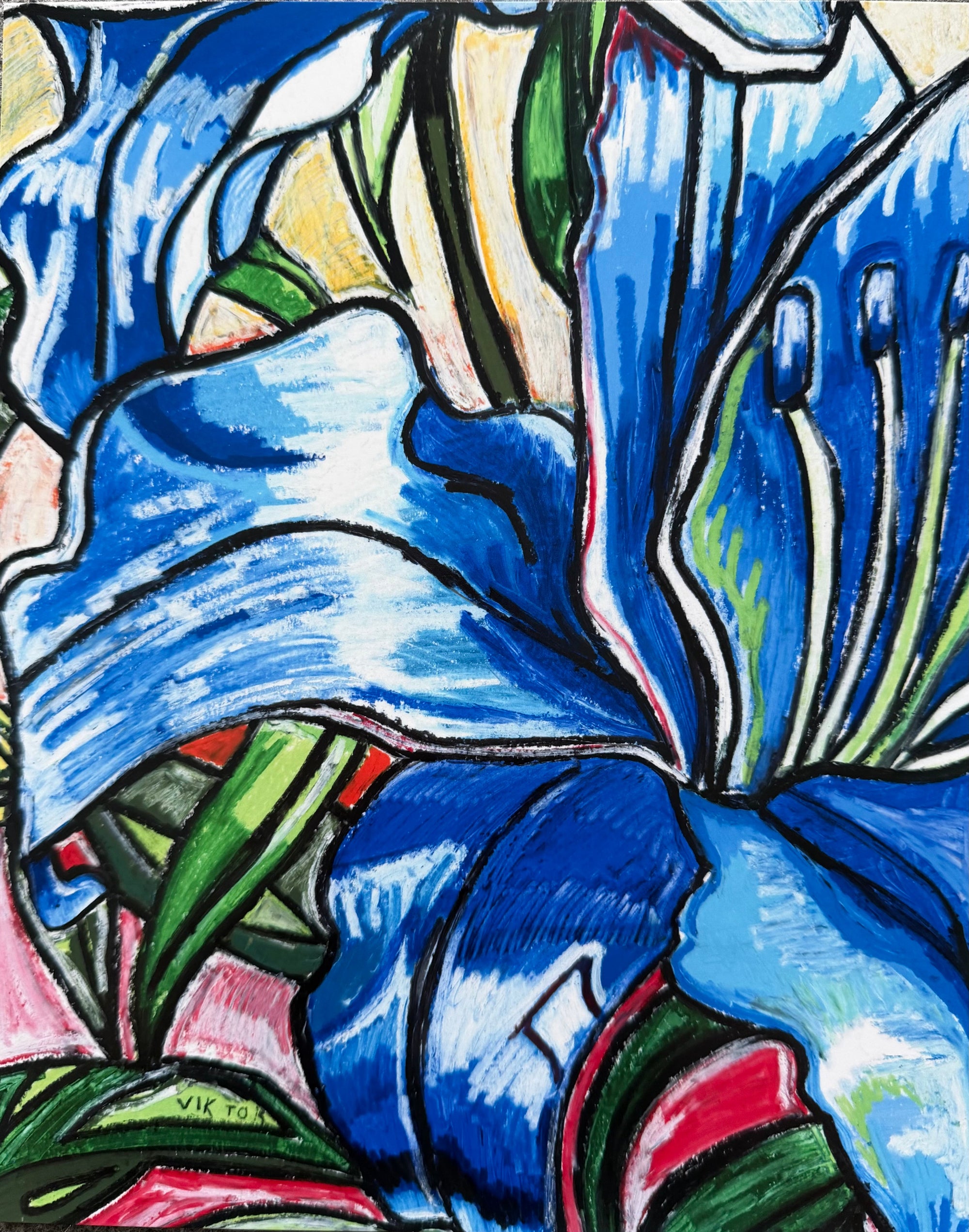 Blue Lily - Art Prints by Vichy's Art - Resin Society