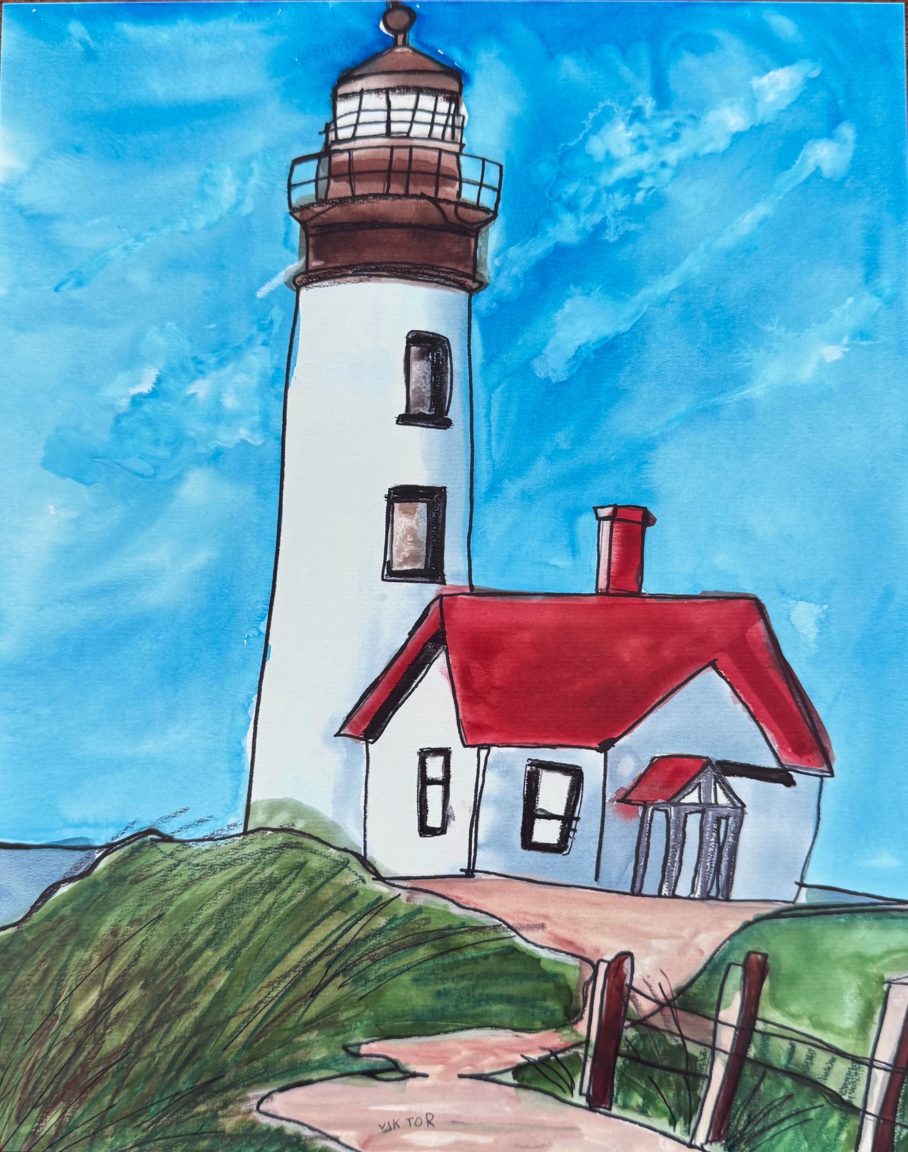 Lighthouse V - Art Prints by Vichy's Art - Resin Society