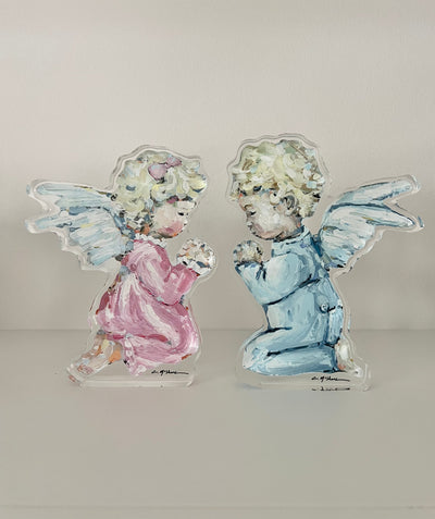 "Tiny Wings I" Angel Acrylic Tabletop Art
