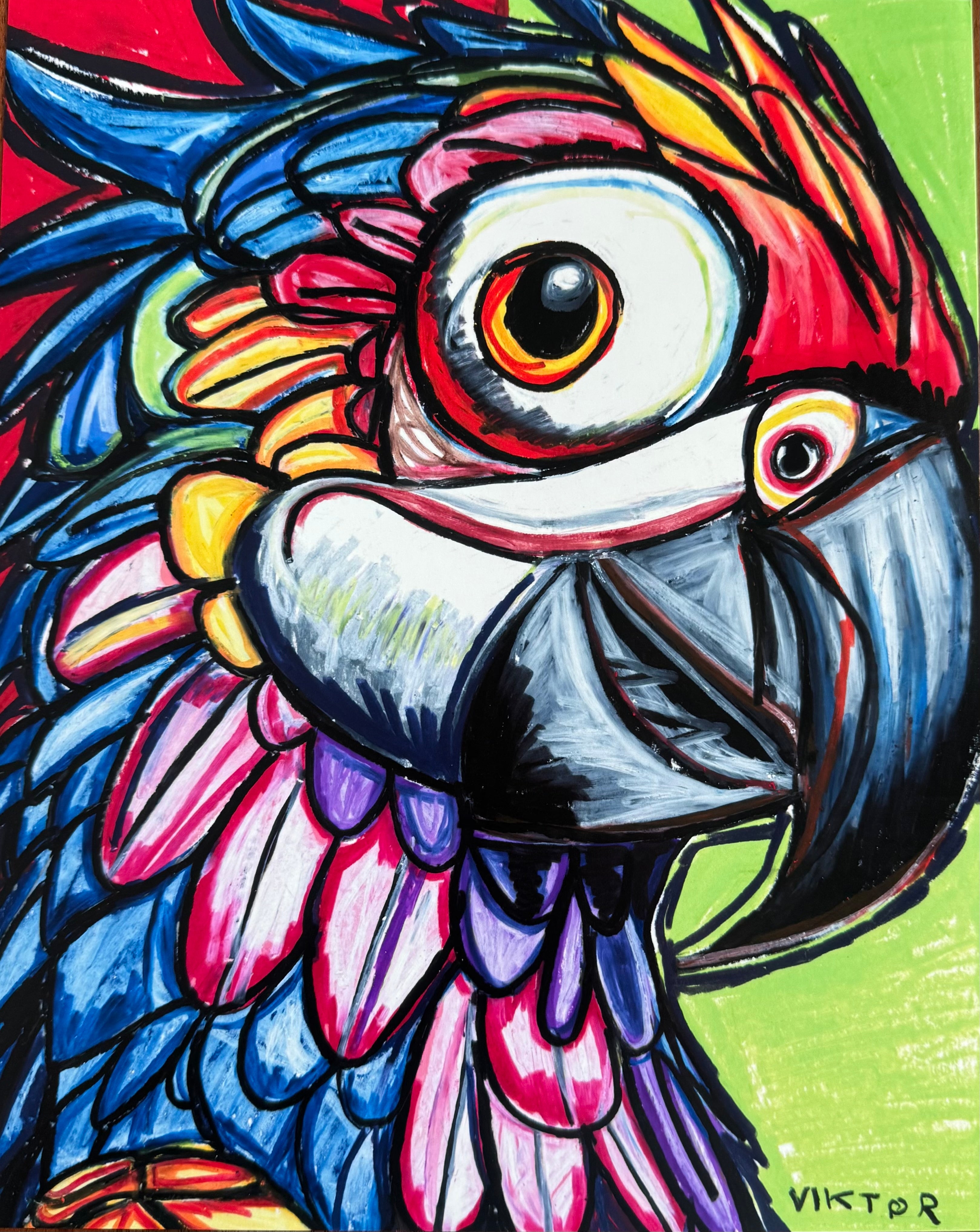 Colorful Parrot - Art Prints by Vichy's Art - Resin Society