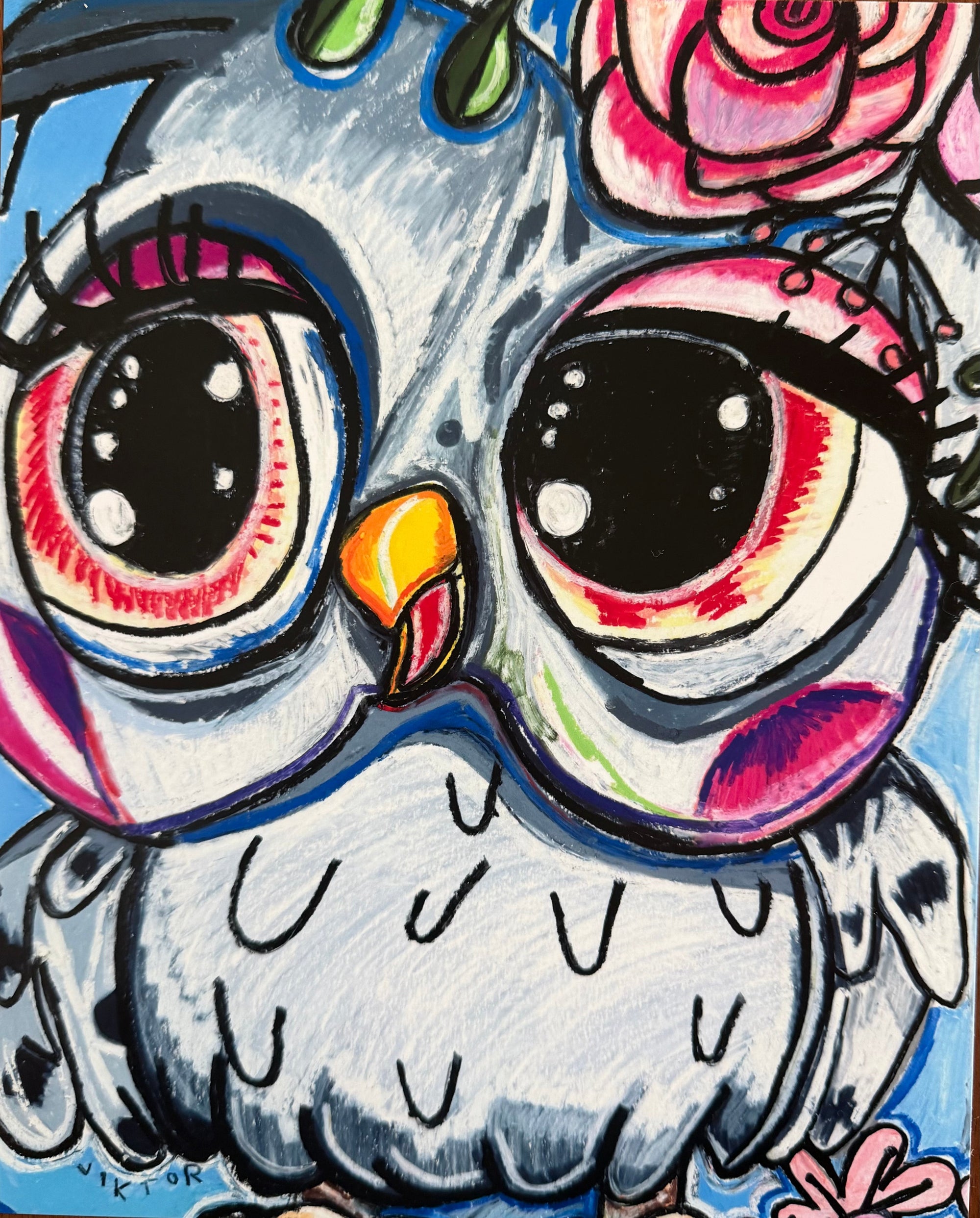 Lady Owl - Art Prints by Vichy's Art - Resin Society