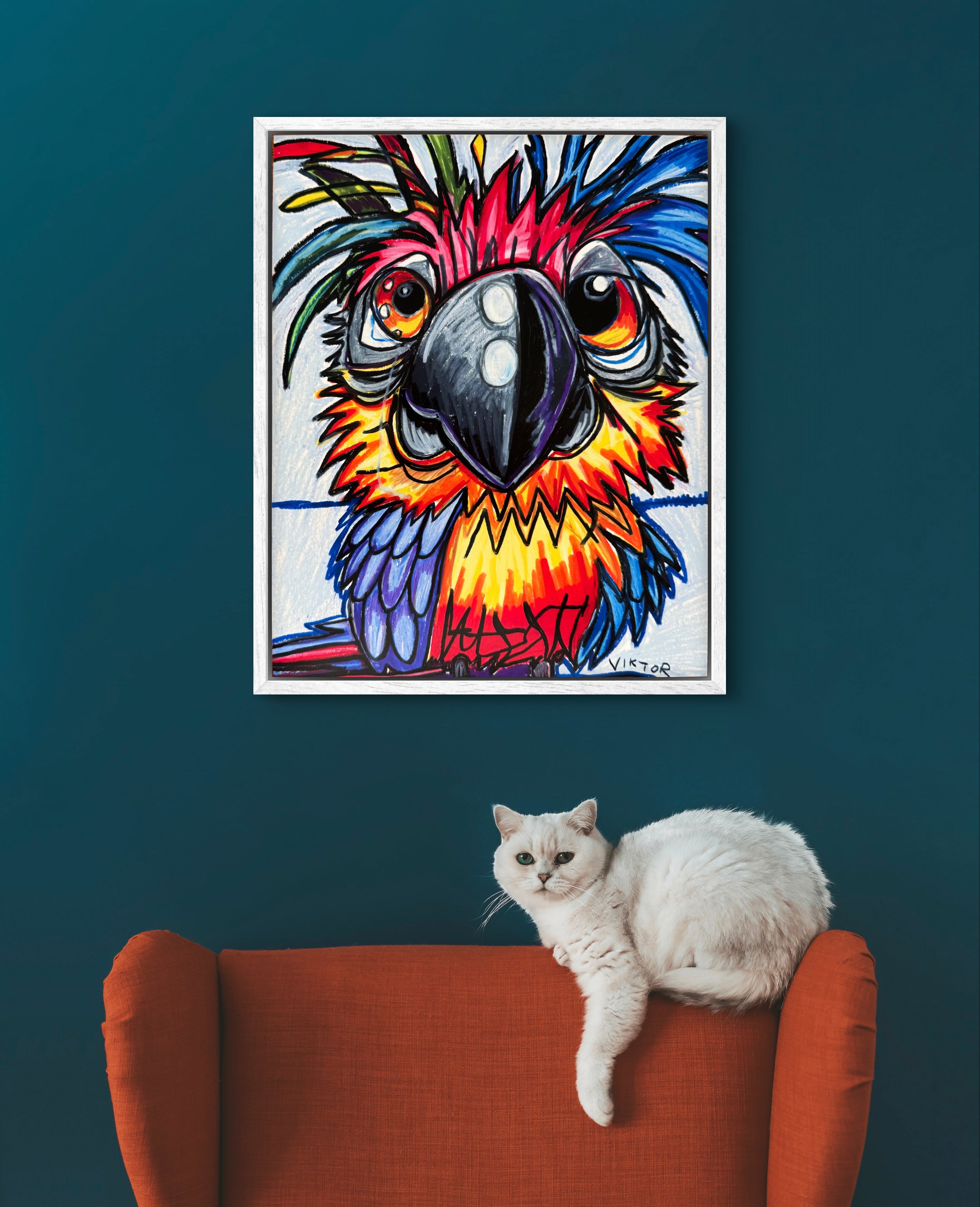 Crazy Parrot - Art Prints detail image - Resin Society
