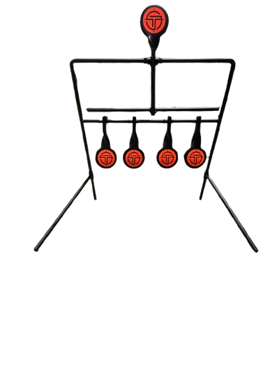 Centerfire Reset Target showing steel frame and multiple flipping target discs