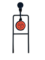 Centerfire Single target system with dual spinning metal discs on steel frame