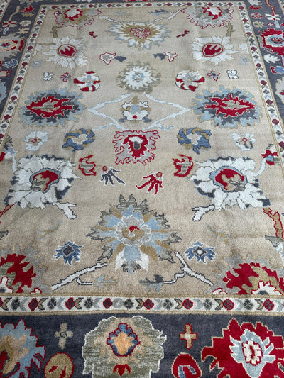 Hand Knotted Oushak Traditional Wool Rug, Living Room 9 x 12 Rug by Rugistan - product image 7 for Resin Society