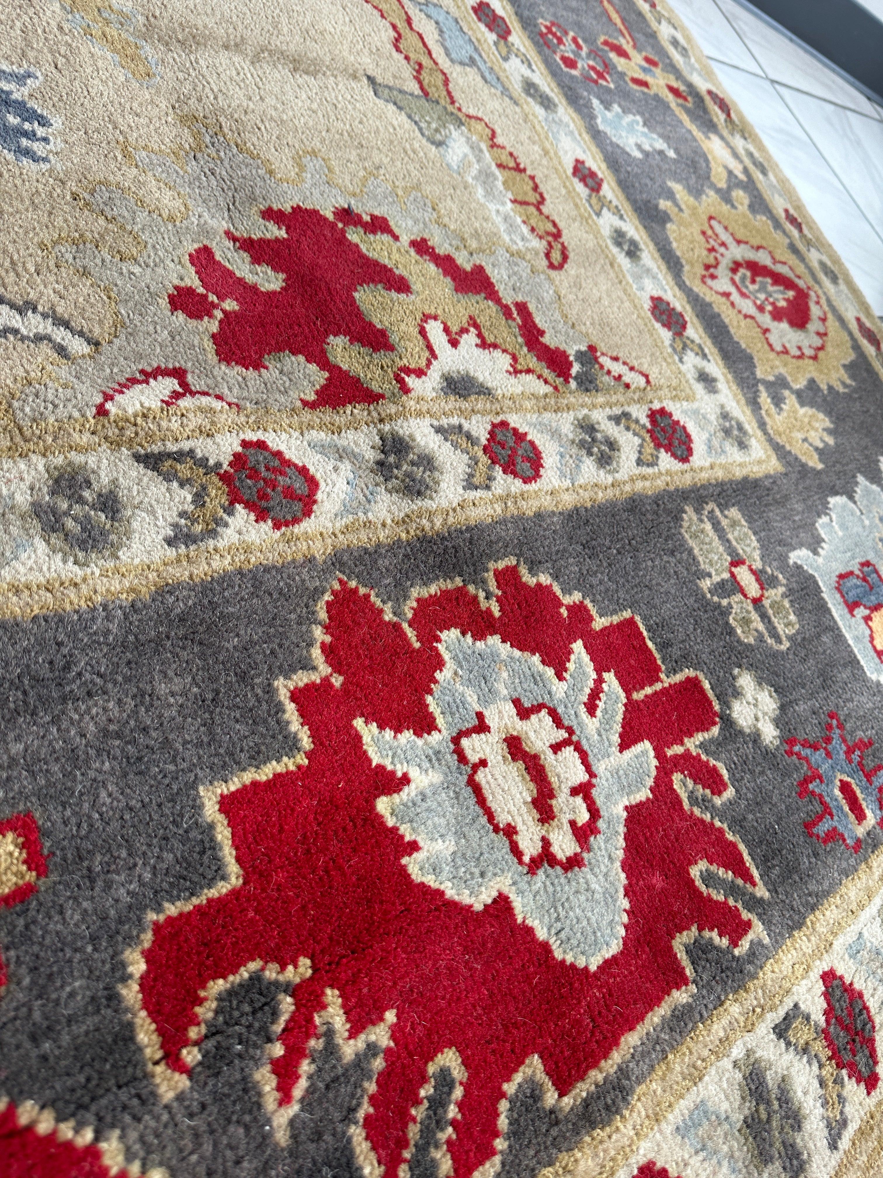 Hand Knotted Oushak Traditional Wool Rug, Living Room 9 x 12 Rug by Rugistan - product image 8 for Resin Society