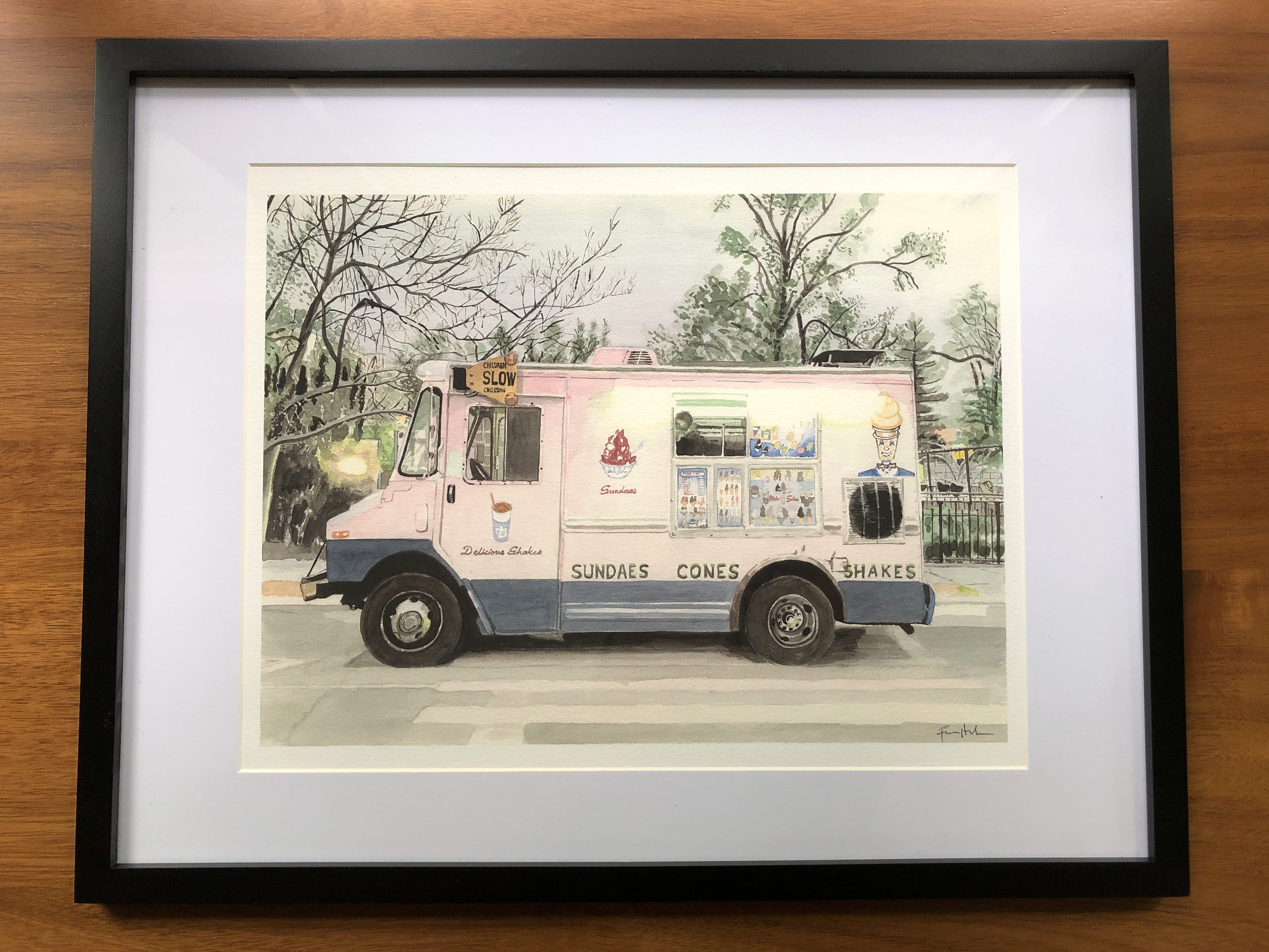Mister Softee at Dusk, Street Scene by Art By Francis - product image 7 for Resin Society