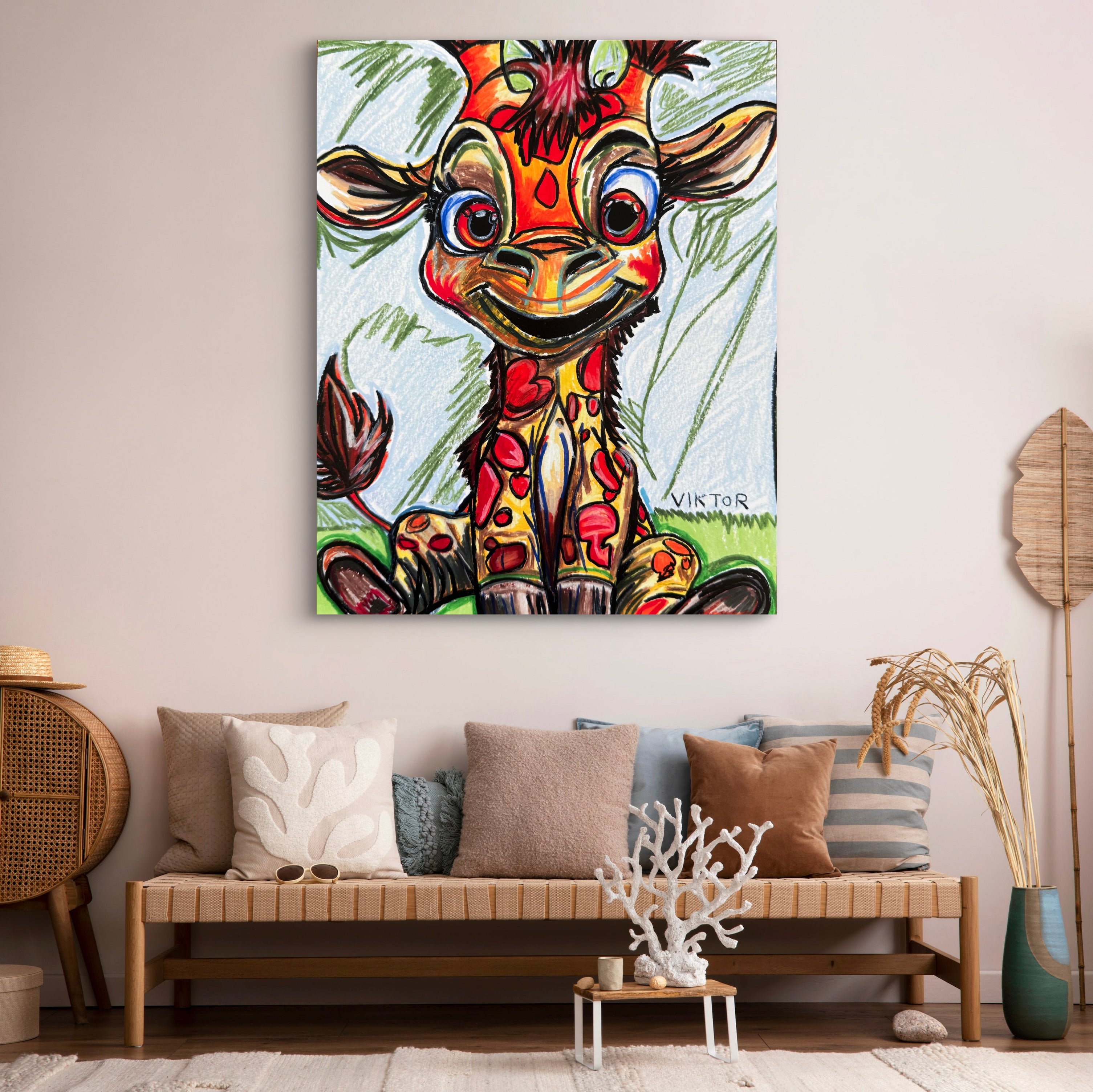 Baby Giraffe - Art Prints detail image - Resin Society