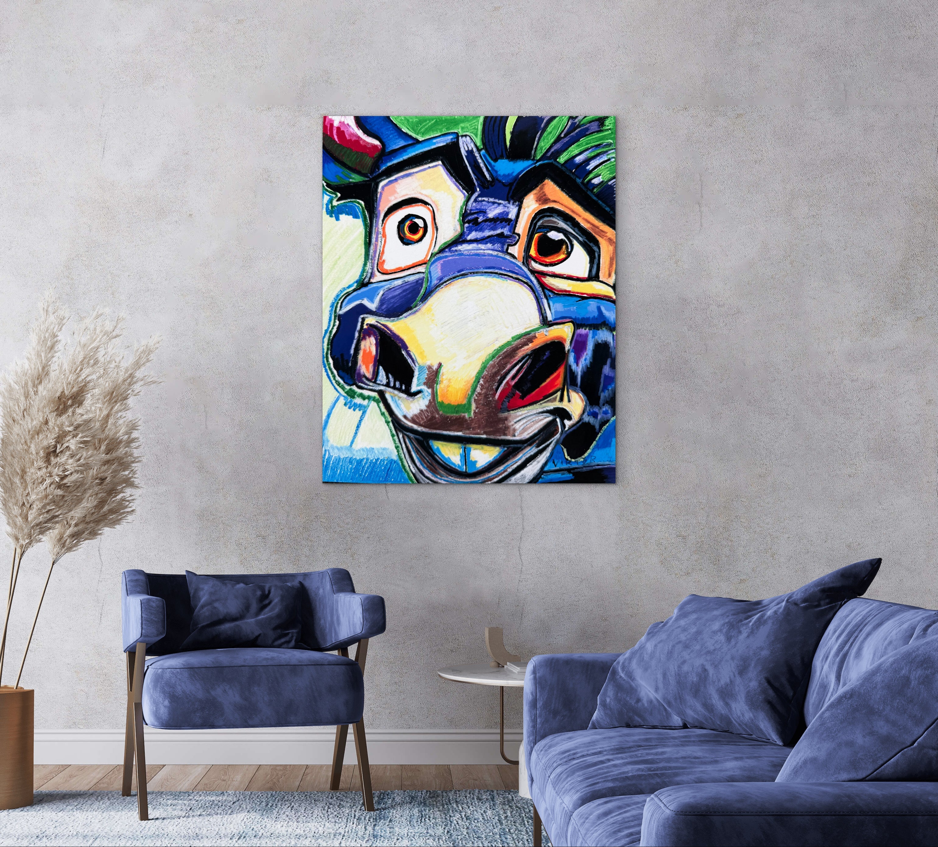 The Blue Donkey - Art Prints detail image - Resin Society