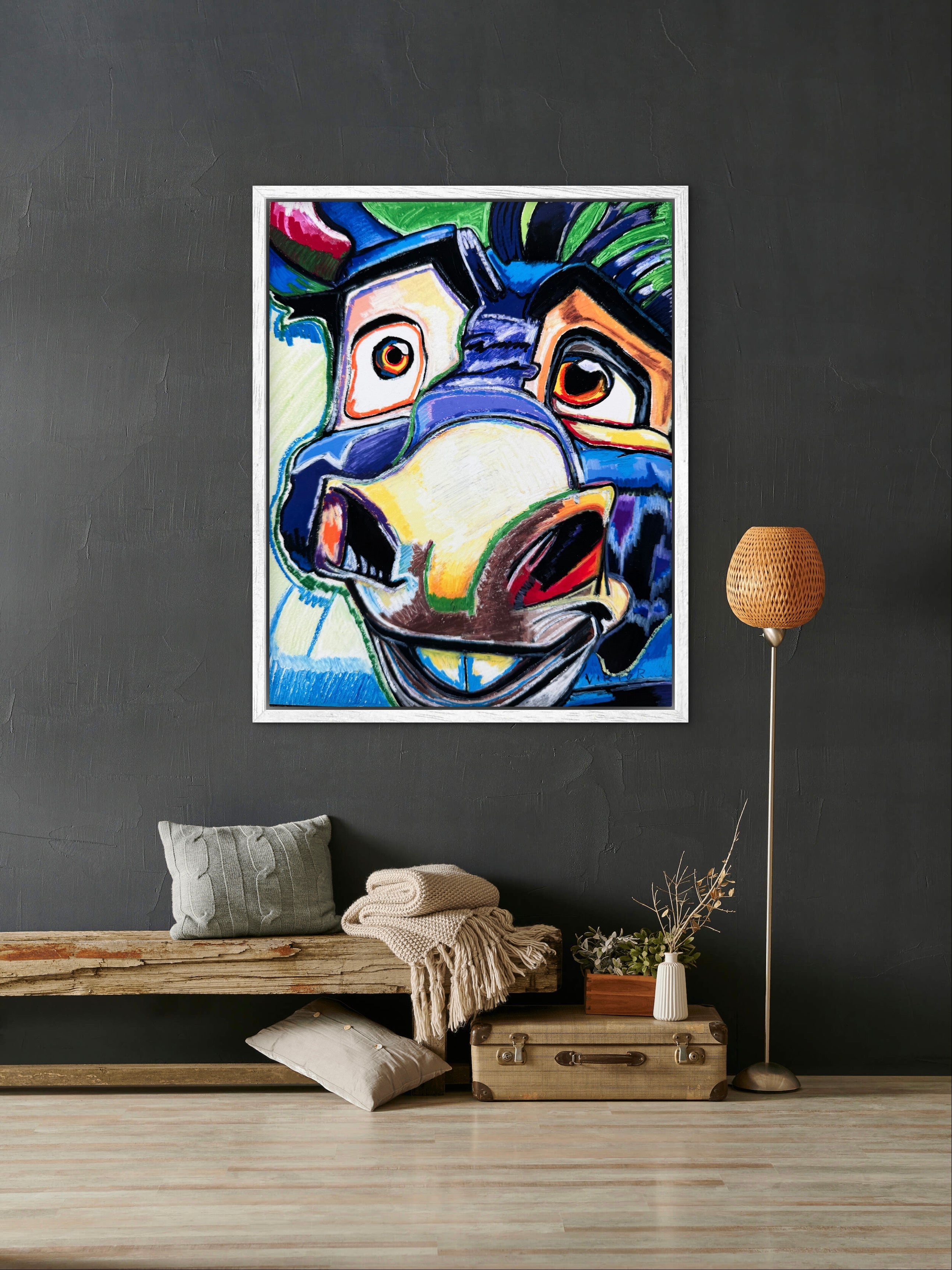 The Blue Donkey - Art Prints detail image - Resin Society