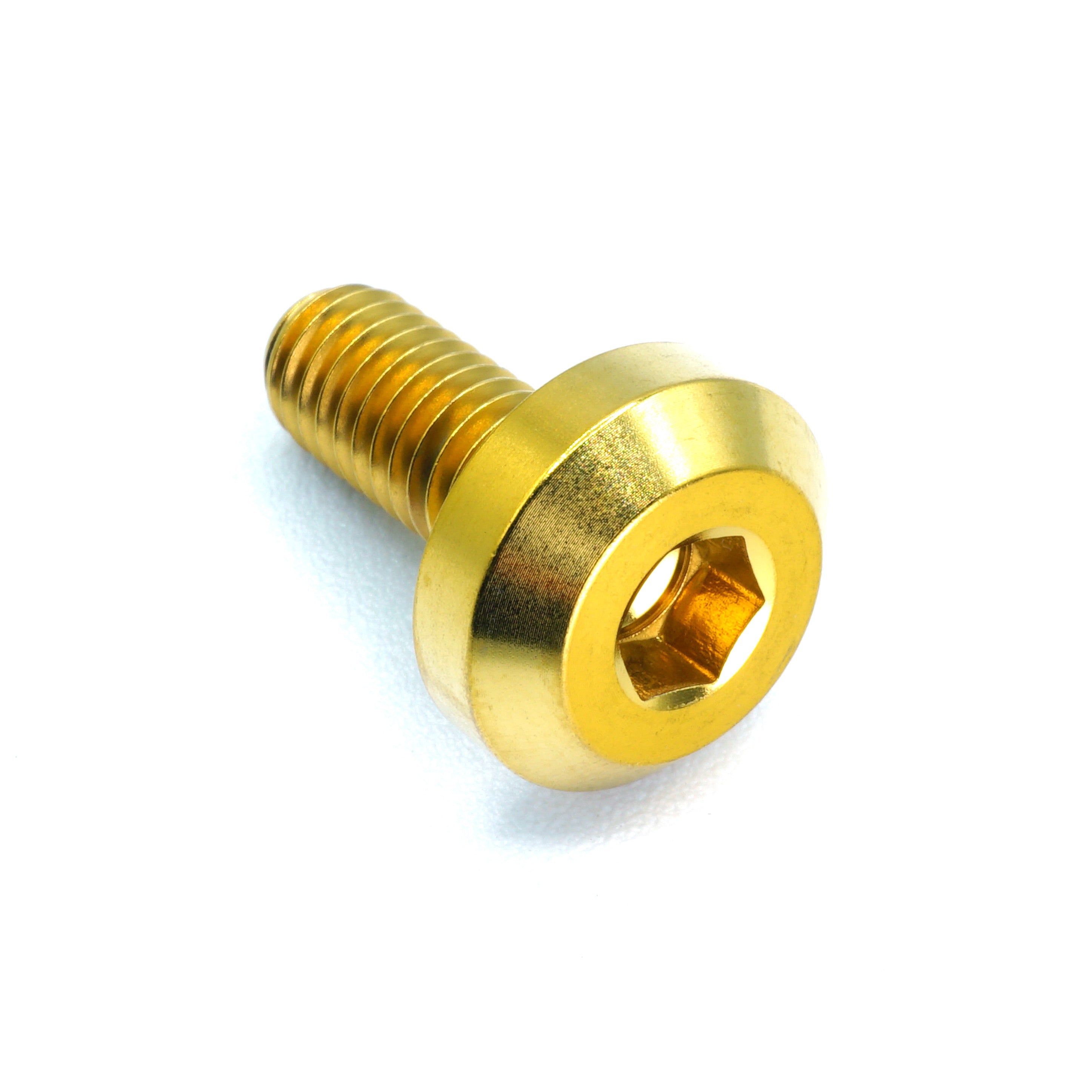 M6 x 1.00 x 15mm Titanium Motor Head Bolt in various finishes