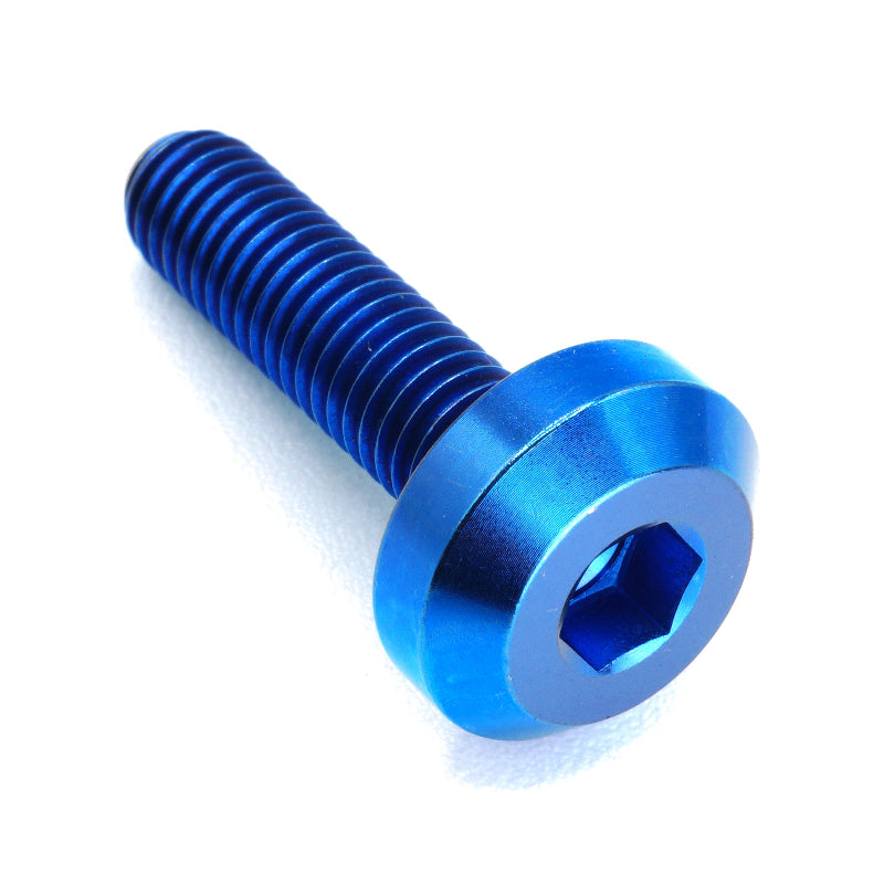 M6 x 1.00 x 24mm Titanium Motor Head Bolt in polished finish