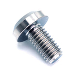 M8 x 1.25 x 15mm titanium motor head bolt in polished finish