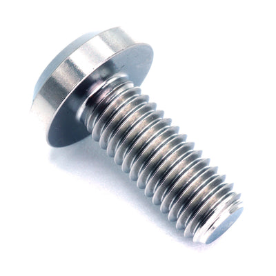 M8 x 1.25 x 20mm Titanium Motor Head Bolt in polished finish