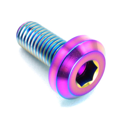 M8 x 1.25 x 20mm Titanium Motor Head Bolt in polished finish