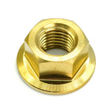 M10 x 1.25 Titanium Nut in various color finishes