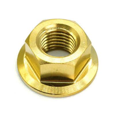 M10 x 1.25 Titanium Nut in various color finishes