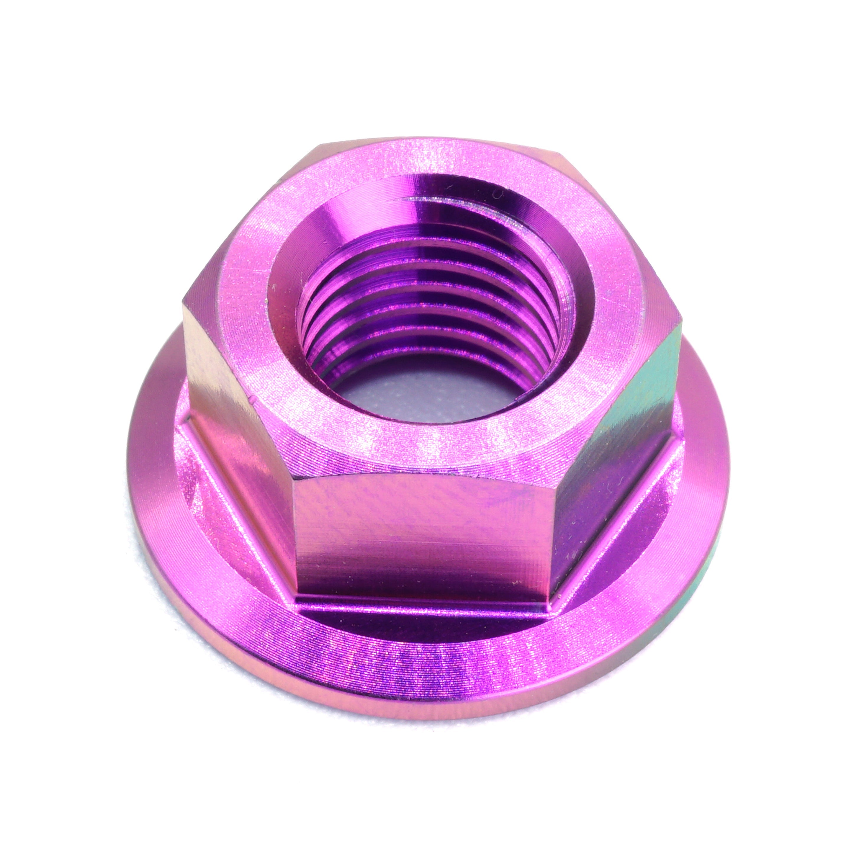 M10 x 1.25 Titanium Nut in various color finishes