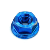 M8 x 1.25 Titanium Nut in various colors including polished and black finishes