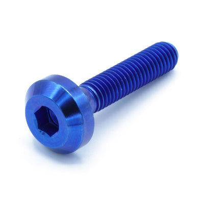 M6 x 1.00 x 30mm Titanium Motor Head Bolt in various colors