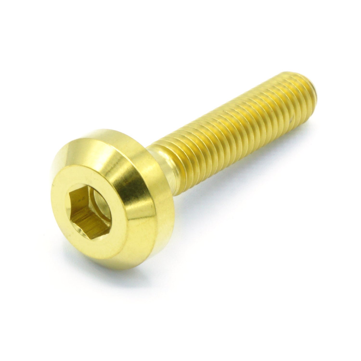 M6 x 1.00 x 30mm Titanium Motor Head Bolt in various colors