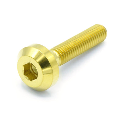 M6 x 1.00 x 30mm Titanium Motor Head Bolt in various colors