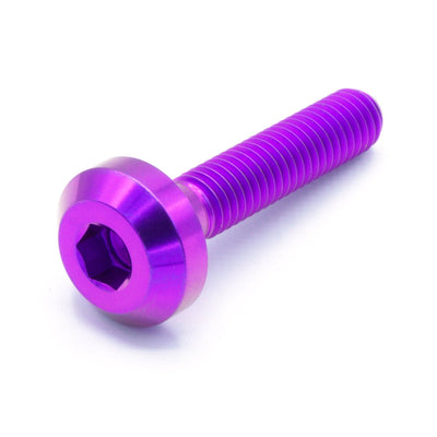M6 x 1.00 x 30mm Titanium Motor Head Bolt in various colors