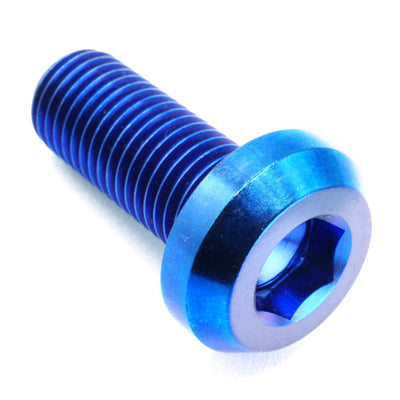 M10 x 1.25 x 25mm Titanium Motor Head Bolt in polished finish